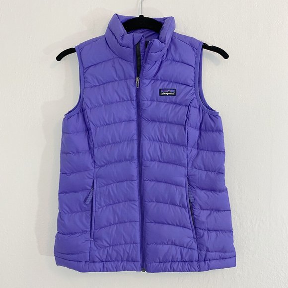 Patagonia Other - Patagonia Purple Down Fill Puffer Zip-up Vest Sz M